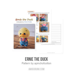 Ernie the Duck amigurumi pattern by apinchofcotton