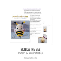 Monica the Bee amigurumi pattern by apinchofcotton