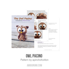 Owl Pacino  amigurumi pattern by apinchofcotton