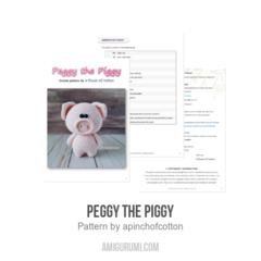 Peggy the Piggy amigurumi pattern by apinchofcotton