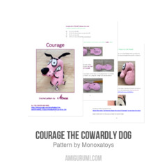 Courage the Cowardly Dog amigurumi pattern by Monoxatoys