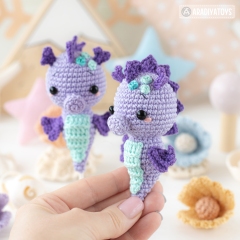 Kawaii Seahorse ('Mini Kingdom') amigurumi pattern by AradiyaToys