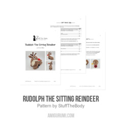 Rudolph The Sitting Reindeer amigurumi pattern by StuffTheBody