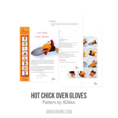 Hot Chick Oven Gloves amigurumi pattern by IlDikko