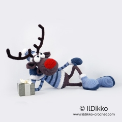 Rudolf the Reindeer XL amigurumi pattern by IlDikko