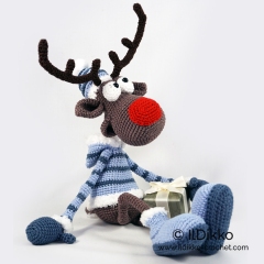 Rudolf the Reindeer XL amigurumi by IlDikko