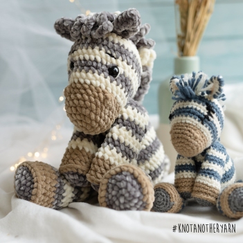 Casey the Zebra amigurumi pattern by Knotanotheryarn
