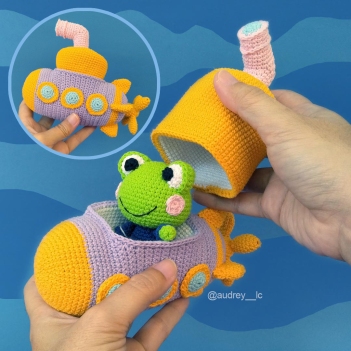 Reggie the Submariner amigurumi pattern by Audrey Lilian Crochet