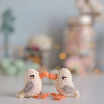 Mini seagull amigurumi pattern by O Recuncho de Jei