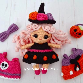 ELSIE the Halloween Witch amigurumi pattern by Miss Daisy Handmade