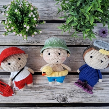 Beach Boy, Diver & Lifeguard amigurumi pattern by apinchofcotton