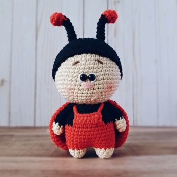 Olivia the Ladybug amigurumi pattern by apinchofcotton