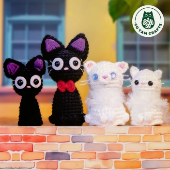 Cat Jiji's family amigurumi pattern by Co Tam Crafts