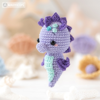 Kawaii Seahorse ('Mini Kingdom') amigurumi pattern by AradiyaToys