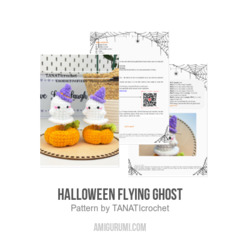 Halloween Flying Ghost amigurumi pattern by TANATIcrochet