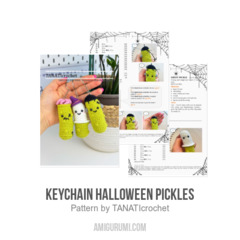 Keychain Halloween Pickles amigurumi pattern by TANATIcrochet