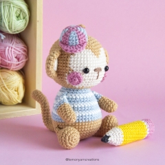 Milo the Monkey amigurumi pattern by Lemon Yarn Creations