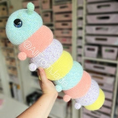 Cora the Giant Caterpillar (no-sew) amigurumi by All From Jade