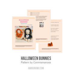 Halloween Bunnies amigurumi pattern by Conmismanoss