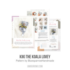 Kiki the Koala Lovey amigurumi pattern by Bluesparrow Handmade