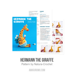 Hermann the Giraffe amigurumi pattern by Natura Crochet