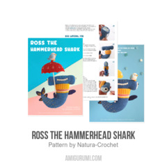 ROSS THE HAMMERHEAD SHARK amigurumi pattern by Natura Crochet