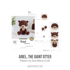 Ariel, the Giant Otter amigurumi pattern by Ana Maria Craft