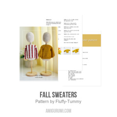 Fall sweaters amigurumi pattern by Fluffy Tummy