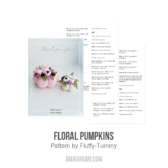 Floral pumpkins amigurumi pattern by Fluffy Tummy