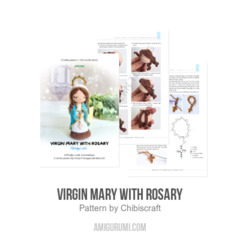 Virgin Mary with Rosary amigurumi pattern by Chibiscraft