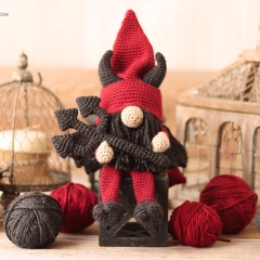 Boy & Girl Devil Gnome & Pitchfork amigurumi pattern by Jen Hayes Creations