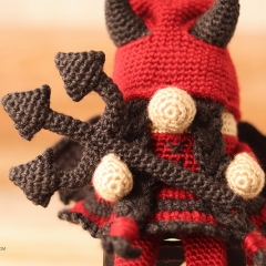 Boy & Girl Devil Gnome & Pitchfork amigurumi by Jen Hayes Creations