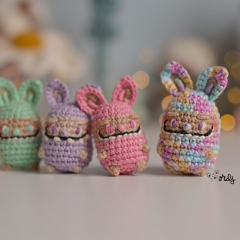 Mini smiling bunny amigurumi pattern by O Recuncho de Jei