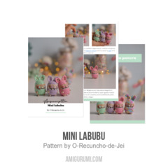 Mini smiling bunny amigurumi pattern by O Recuncho de Jei