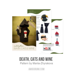 Death, Cats and Wine  amigurumi pattern by Mariia Zhyrakova