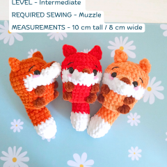 Chubby Fox  amigurumi pattern by Hugurumitoys