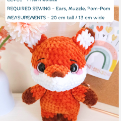 Cozy Fox amigurumi pattern by Hugurumitoys