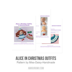 Alice in Christmas Outfits amigurumi pattern by Miss Daisy Handmade