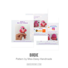 Birdie amigurumi pattern by Miss Daisy Handmade