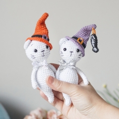 Halloween Ghost Cat amigurumi pattern by Planet Piu