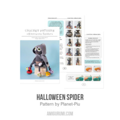 Halloween Spider amigurumi pattern by Planet Piu