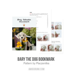 Bary the dog bookmark  amigurumi pattern by Plączenitka