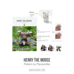 Henry the moose amigurumi pattern by Plączenitka