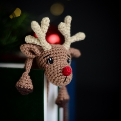 Rudi the reindeer bookmark  amigurumi by Plączenitka