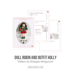 Doll Robin and Outfit Holly amigurumi pattern by Schipper Amigurumi