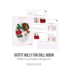 Outfit Holly for doll Robin amigurumi pattern by Schipper Amigurumi