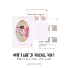 Outfit Winter for doll Robin amigurumi pattern by Schipper Amigurumi