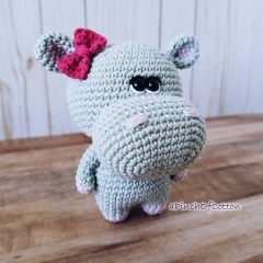 Agatha the Hippo  amigurumi by apinchofcotton