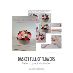 Basket full of flowers amigurumi pattern by apinchofcotton