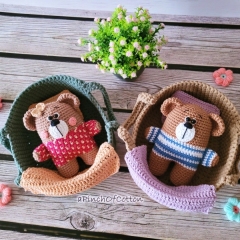 Coco and Boo-Boo the Bears amigurumi by apinchofcotton